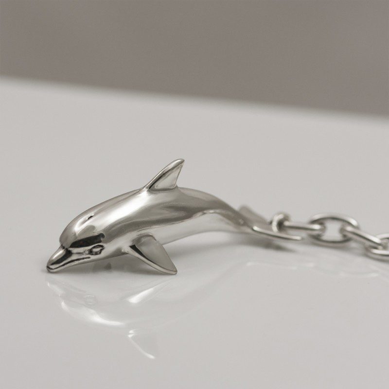 DOLPHIN STERLING SILVER KEYCHAIN